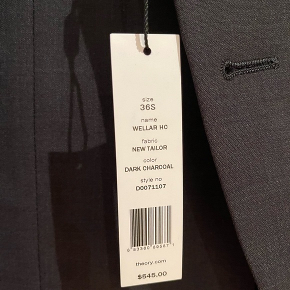 Theory dark charcoal suit jacket and pants - Picture 2 of 4